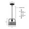 Westinghouse Pendant 60W Mini Bexar, Matte Black Dark Pewter Square Drum Shade 6125600 - alternate 2